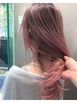 シェリ ヘアデザイン(CHERIE hair design) ●動きの出るレイヤーとバレイヤージュピンク
