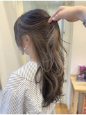 インナーカラー イヤリングカラー アッシュベージュ
