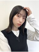 #外はねストレート　#切りっぱなし