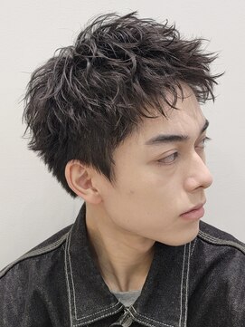 テン 心斎橋(tenn.) 梅田スパイキーショートツーブロックツイストパーマ刈り上げ★