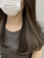 ショコラ アン 横須賀中央 20代30代40代大人可愛いイヤリングカラー立体感ロングアッシュ