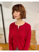 ドットプラス リム(Dot+LIM) （stylist曽我）ニュアンスカット×大きめカールのボブパーマ