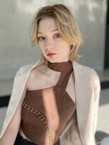 ユーフォリア 新宿店(Euphoria) ハイトーンカラーショートウルフインナーカラーホワイトベージュ