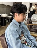王道毛流れニュアンスパーマ