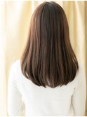 ワンカール艶感ストレート前下がりレイヤーロングY川口30代40代