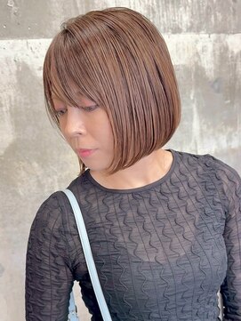 ヘアサロン エフ 渋谷(F) #ボブ#小顔ヘア#小顔カット#ベージュ#ミディアムボブ