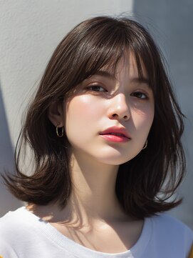 コンフィー(comfy) 外巻きボブ × 艶ブラウンカラー