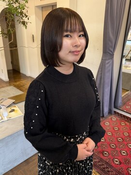 ヘアーアイスカルテット(HAIR ICI QUARTET) ◎透明感！冬ブラウンカラーボブ×20代30代小顔丸み