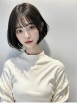 アース 栄店(HAIR&MAKE EARTH) earthショートレイヤーボブミルクティー丸みショートボブ