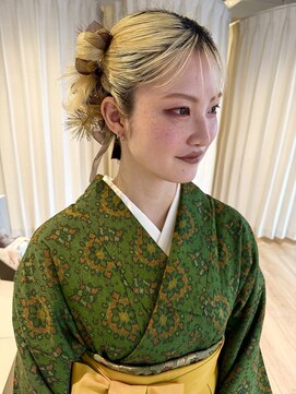 ケファ(Kepa) 袴ヘア 卒業式ヘアセット ハイトーンアレンジ