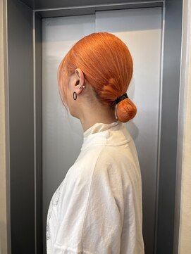 スリット(slit) 色落ちも楽しめるコーラルオレンジ