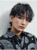 MEN’S HAIR/波巻きツイストスパイラル/リバースセンターパート