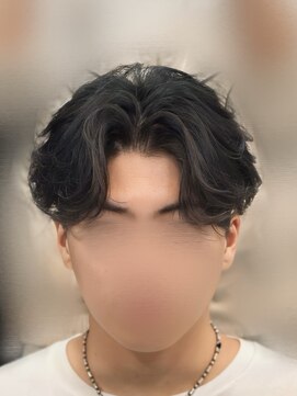 バース 河原町店(BIRTH) 韓国へアカルマパーマワックスなしセンターパート黒髪ウルフ