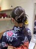 【夏祭り・花火大会に♪】浴衣の着付け＋ヘアアレンジセット　　9000円