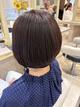 アッシュ 仙川店(Ash) 40代50代60代 艶まとまる大人の丸みショートボブ