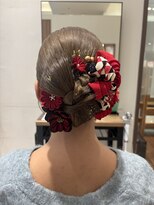 ユニックス アリオ亀有店(UNIX)&nbsp;【大人可愛い】ツヤっとタイトなリボンアレンジ