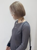 ニコフクオカヘアーメイク(NIKO Fukuoka Hair Make)&nbsp;[NIKO]ハイトーンボブ/ミルクティーベージュ/グレージュ/ボブ