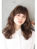 大人かわいい厚めバング*アンニュイカール*ルーズセミロング