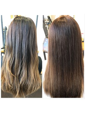 ランガリ ヘアアンドスパ(Rangali Hair&Spa) ブリーチして傷んで色が抜けた髪の毛をアッシュベージュで艶髪に
