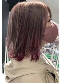 ピンク系インナーカラー