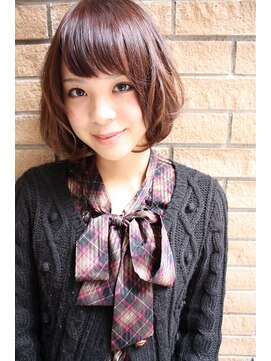 トゥーリ 藤崎店(tuuli) ひし形シルエット、ボブミニウルフ