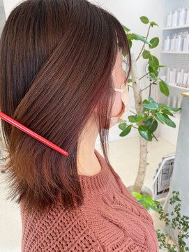エンリッチヘア(enrich hair) ミディアムヘア　インナーピンク　髪質改善トリートメント