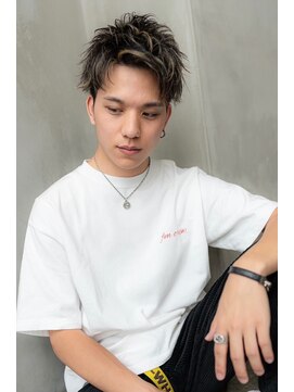 オースティン 登戸向ケ丘遊園(AUSTIN) ツイストパーマ七三オールバックマッシュウルフスリークショート