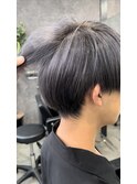 お客様スタイル マッシュ ハイトーン ダブルカラー グレー