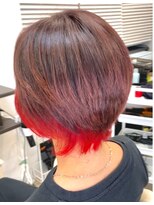 コナーズカット(connor’scut) ショート 【唯一無二華やかなインナーカラー】レッド