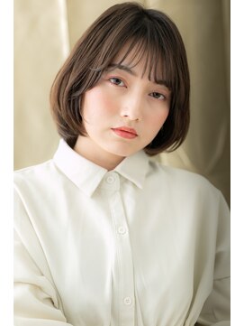 カバーヘア ブリス 川口(COVER HAIR bliss) 透けバングステップボーンカットAラインボブZ川口20代30代40代