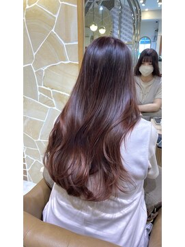 カーサ 西大寺南ロータリー店(casa) 髪質改善カラーピンクブラウン