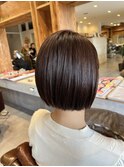 小顔補正立体カット×ナチュラル丸みボブ 10代20代30代40代50代