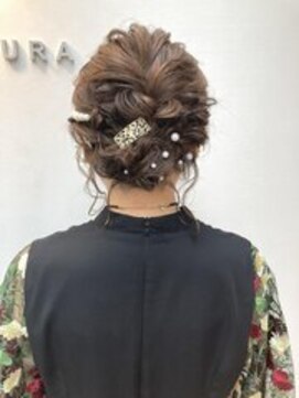 ブルー 盛岡店(BLUE) 黒髪/グレーベージュ/レイヤーロング/前髪パーマ/