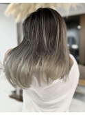 バレイヤージュ×ハイライト