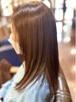 ヘアールーム(Hair Room)の写真/ダメージレスな商材で、毎月染めても頭皮や髪に優しい◎厳選オーガニックカラーで自然な上品カラーに♪