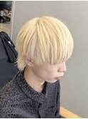 抜きっぱなしブロンド×マッシュウルフ