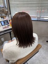 アジールヘア 東上野店(agir hair)&nbsp;大人可愛い暖色ブリーチなしオレンジブラウン【上野】