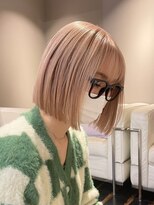 ベレーザ 渋谷神南(Beleza)&nbsp;14165ブリーチ＆ダブルカラーミルクティーベージュブロンドボブ