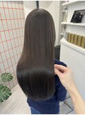 韓国 くびれロング レイヤー ワンホンヘア 小顔前髪