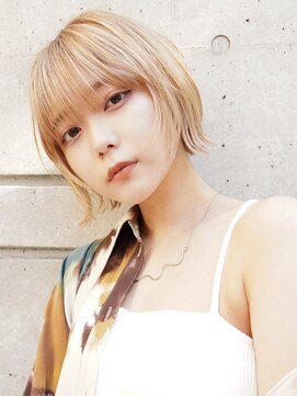オーバーヘアー 南草津店(over hair) マッシュボブ×ホワイトミルクティーベージュ