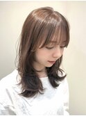 しおりさんレイヤーカット×シアベージュ[横浜/レイヤーカット]
