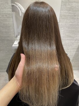 ロビン 反町横浜店(robin) ブリーチを使わないWカラーミルクティーベージュ反町美容室