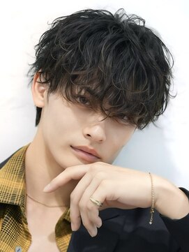 オーシャントーキョーウエスト 心斎橋 (OCEAN TOKYO WEST) シャドウパーマシースルーラウンドマッシュ波巻きパーマウルフ