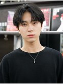 メンズシースルーセンターパートフェザーパーマ髪質改善縮毛矯正