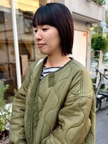 モク 大阪梅田店(MOK)&nbsp;【前髪が目を引く】ワイドバングボブ