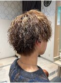 メンズパーマハイライトデザインツイスパ