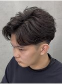 熊本フェザーパーマ 刈り上げセンターパート MEN'S HAIR