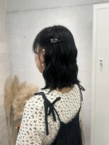 ローウェ 渋谷(Louwe) ボブ ×ハーフツイン × ウェーブ巻き【Louwe 渋谷 mitsuki】