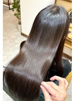 ヘアーサロン ジュエール(jyue-ru)の写真/重ねたダメージで広がる髪に。つるりんちょzero髪質改善カラーで傷んだ毛先までしっとり整う