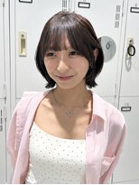 ユニークバイケンジ 町田(unique KENJE) レイヤーくびれボブ×ベージュ